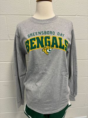BENGAL CURVE LONG SLEEVE TSHIRT GREY (Adult)