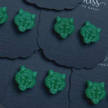 GREEN BENGAL STUD EARRINGS