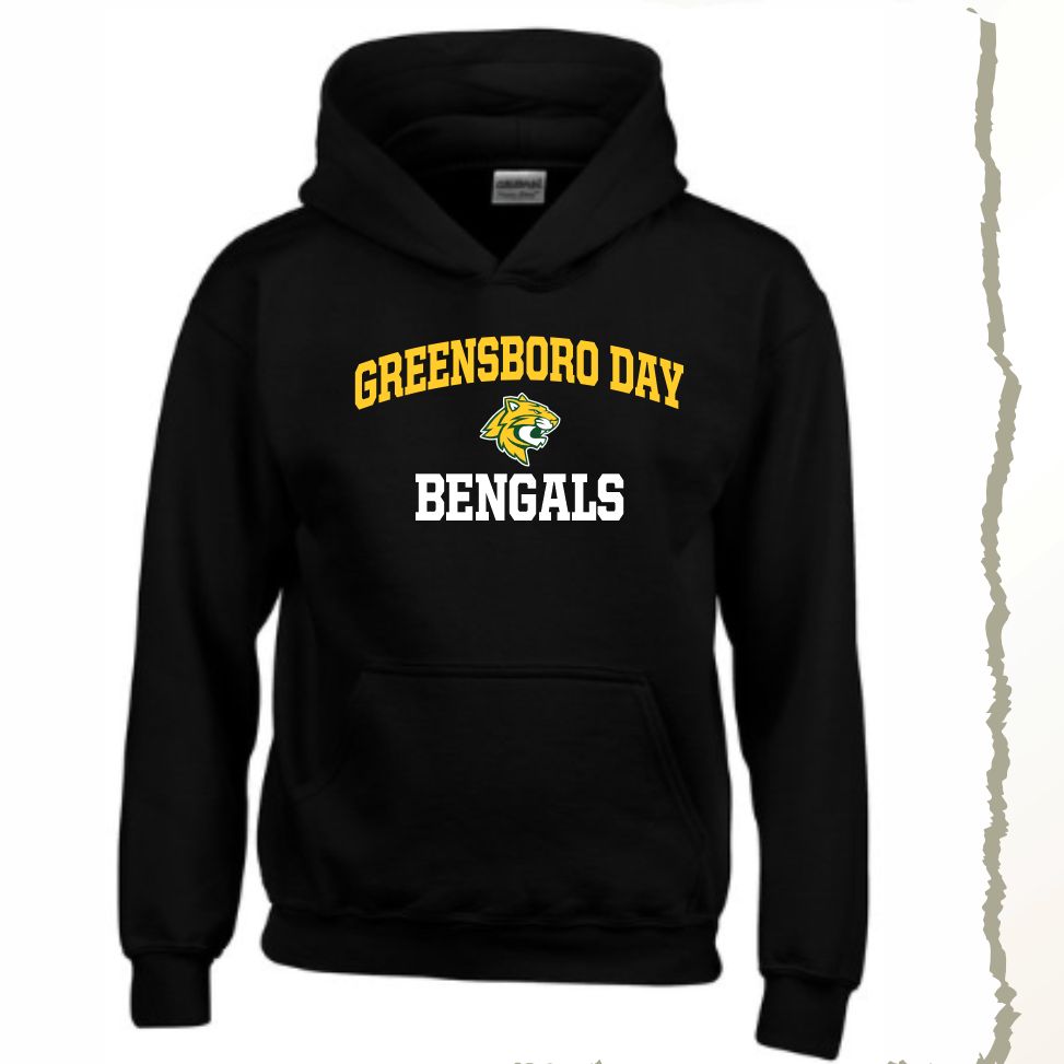 BENGAL LOGO HOOD BLACK, Size: ADULT XXXL