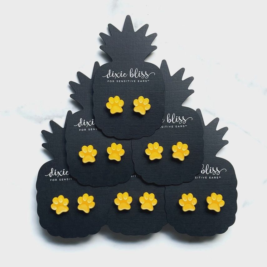 YELLOW BENGAL STUD EARRINGS