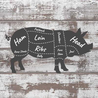 Whole Pig 160-260lbs $5.00/lb Hanging | DEPOSIT