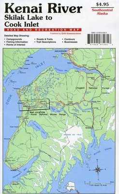 Kenai River Road &amp; Recreation Map