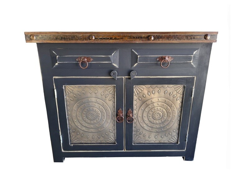 Navajo Rustic Black Washed Bathroom Vanity