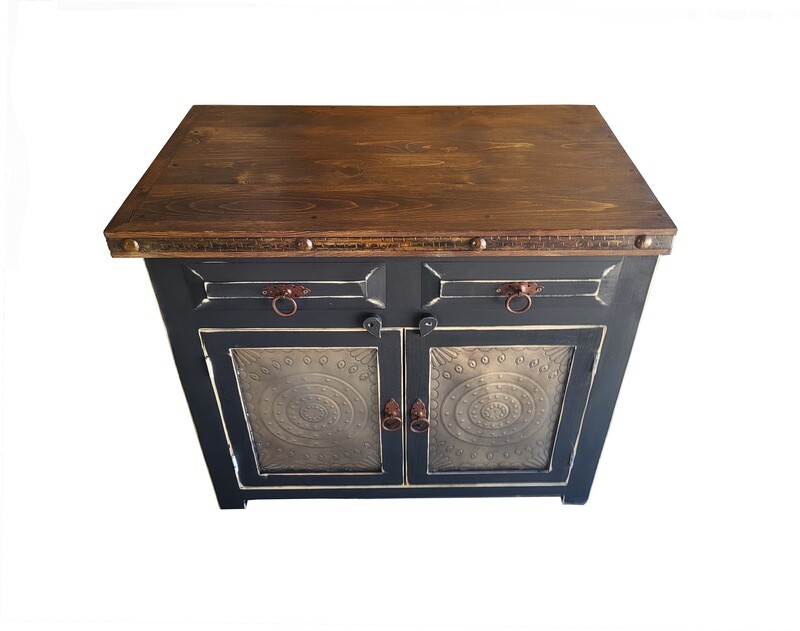 Navajo Rustic Black Washed Bathroom Vanity