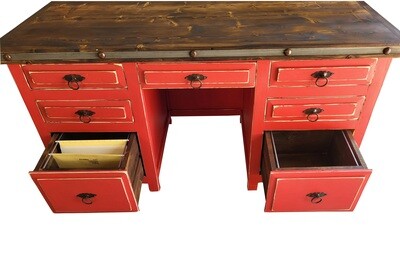 Richards Rustic Red Office Desk