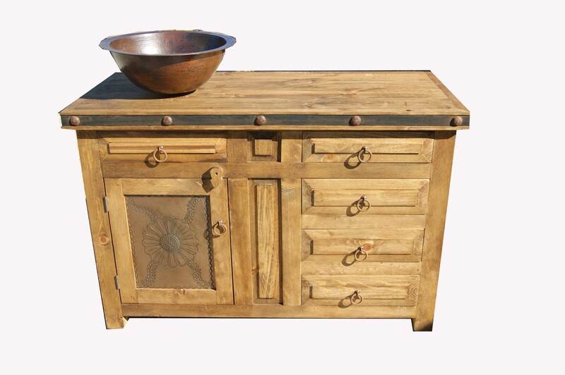 Flora Laminosa Rustic Bathroom Vanity
