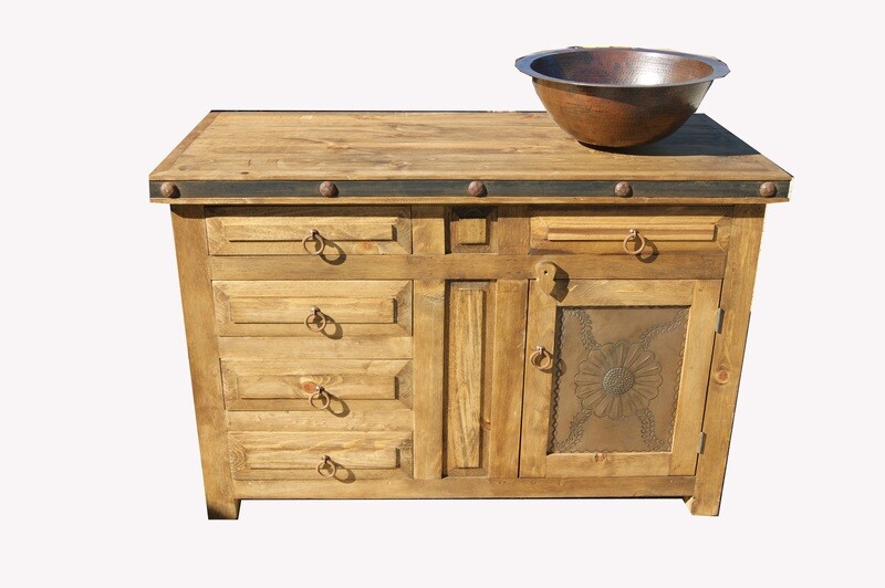 Flora Laminosa Rustic Bathroom Vanity