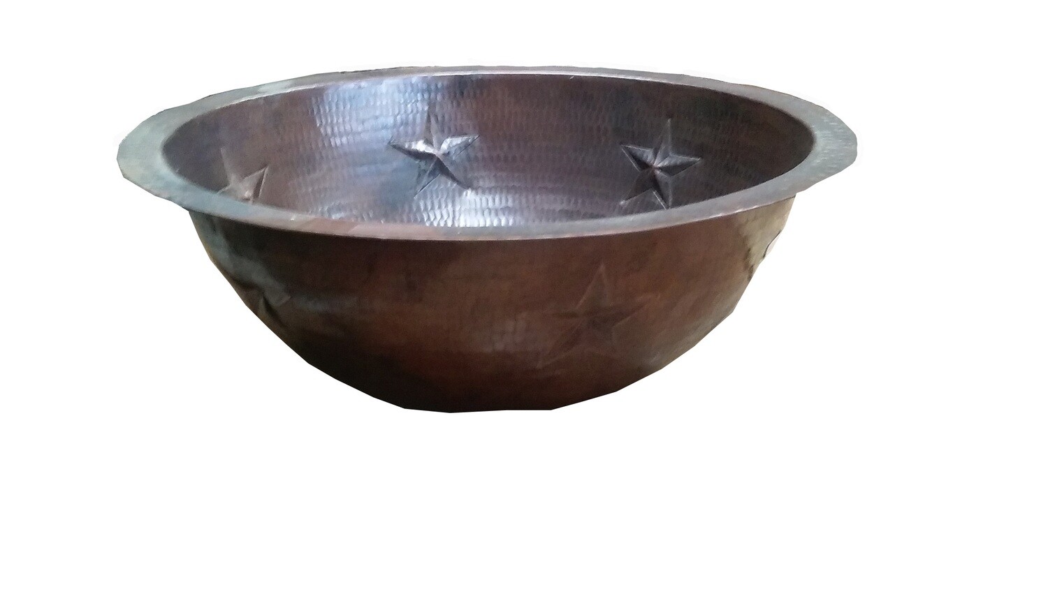 Round Copper Sink With Stars