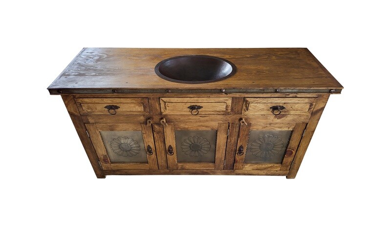 Flora Laminosa Rustic Bathroom Vanity