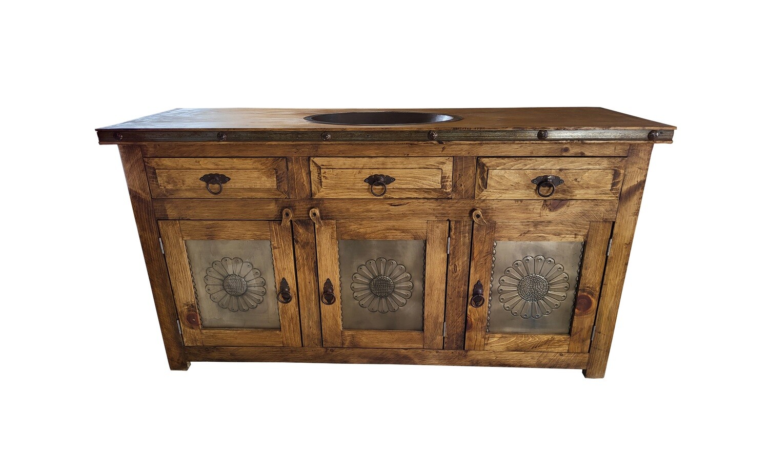 Flora Laminosa Rustic Bathroom Vanity