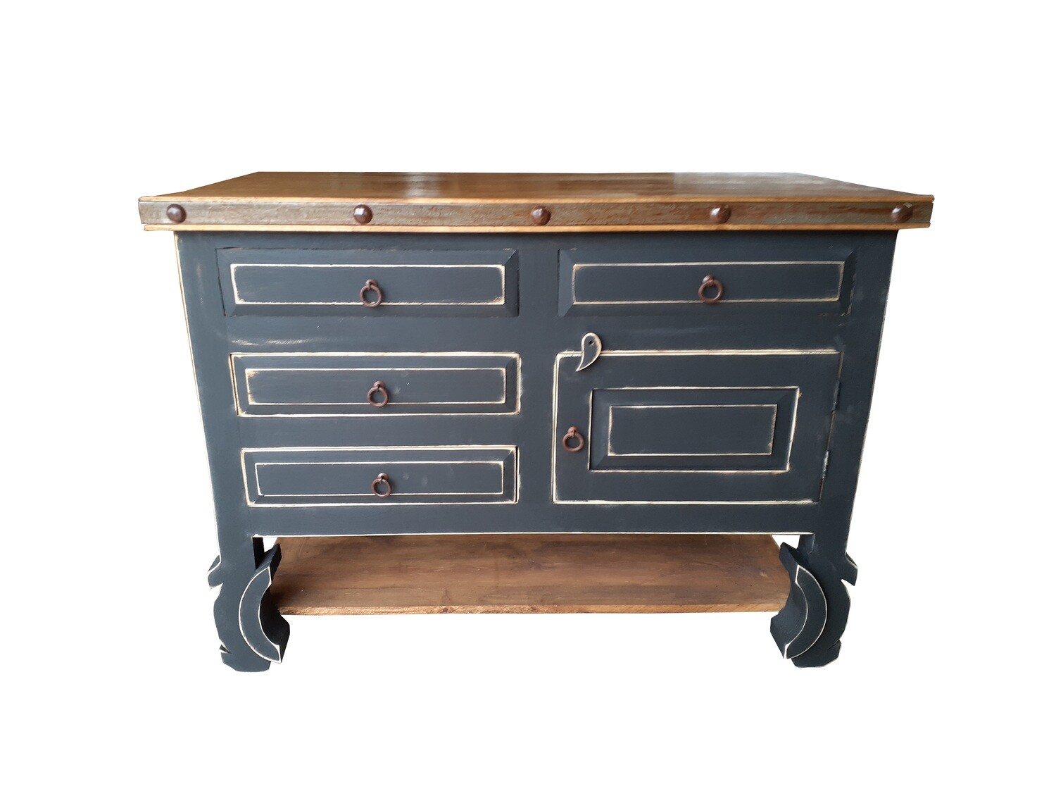 Delano Rustic Distressed Black Bathroom Vanity