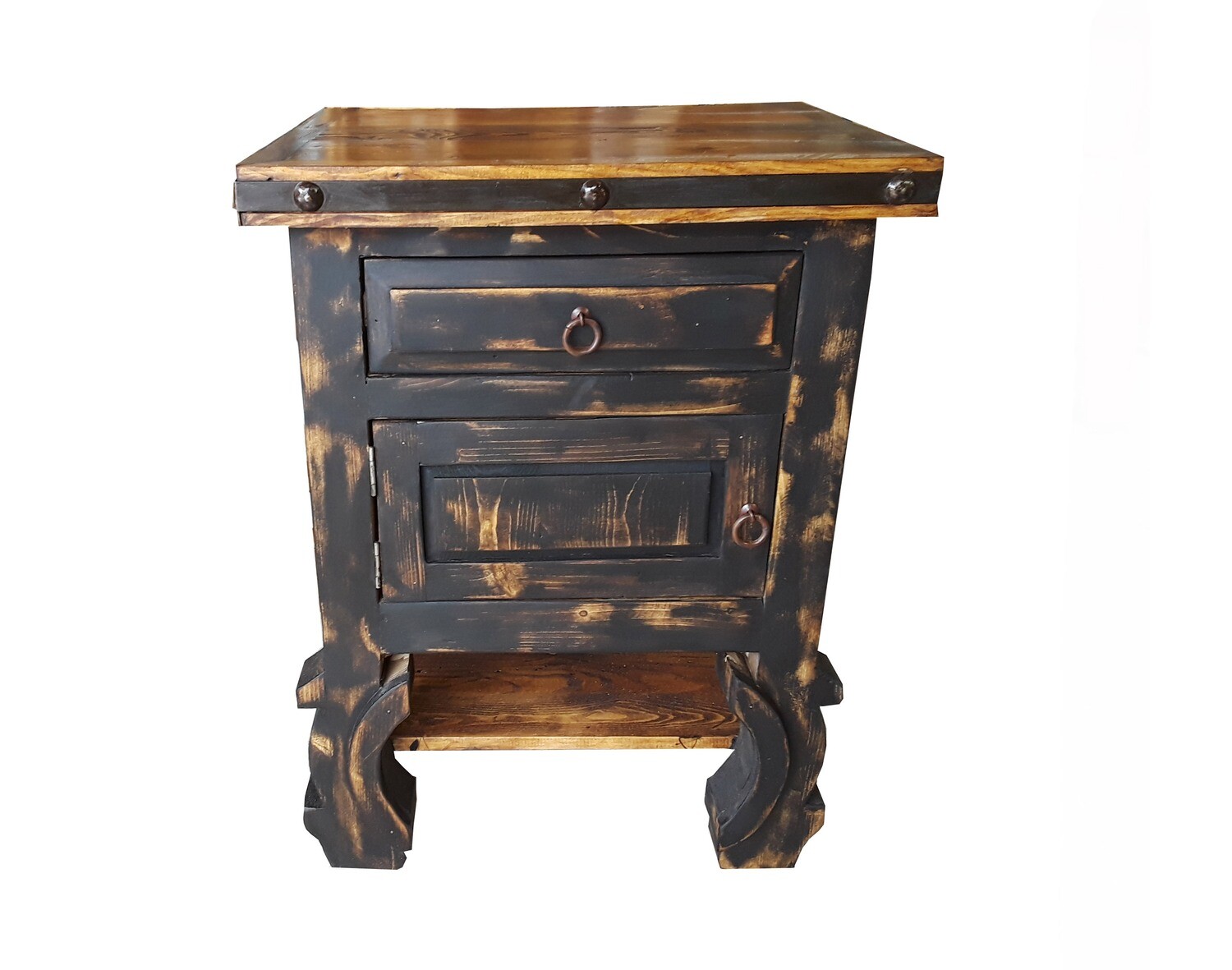 Delano Rustic Bathroom Vanity Black Washed