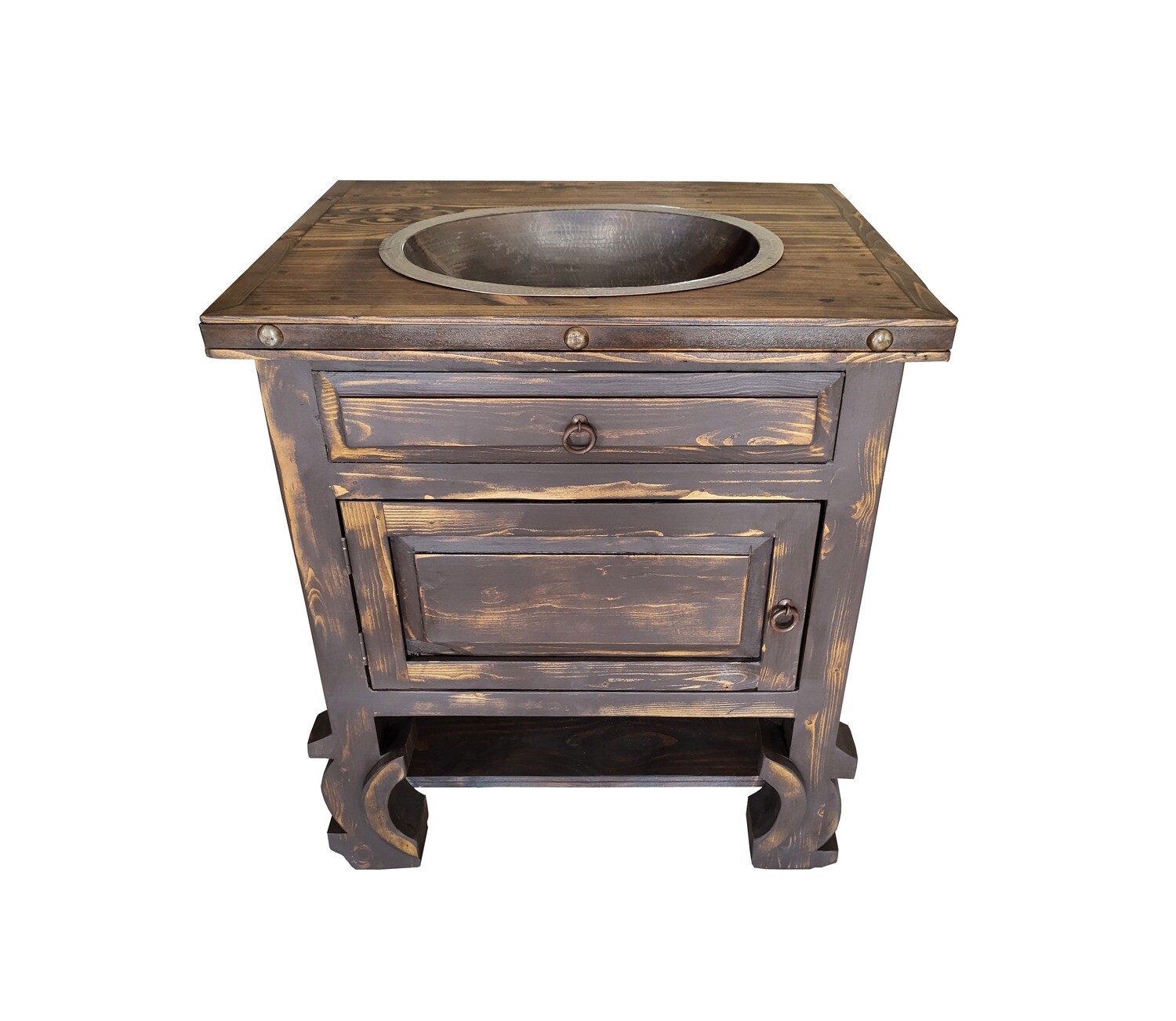 Delano Rustic Bathroom Vanity with Sink