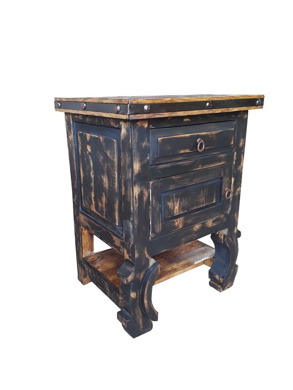 Delano Rustic Bathroom Vanity Black Washed