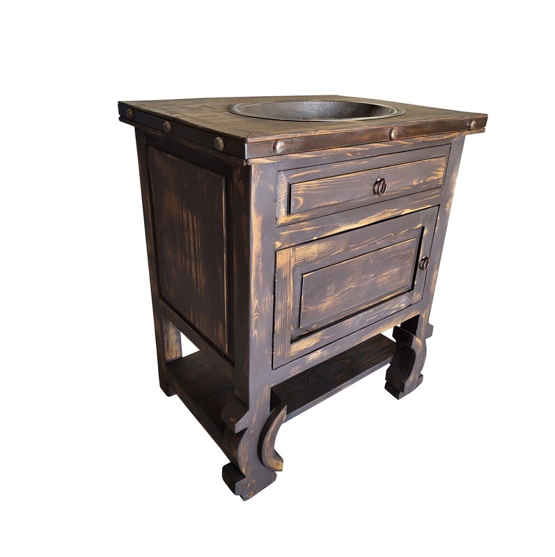 Delano Rustic Bathroom Vanity with Sink