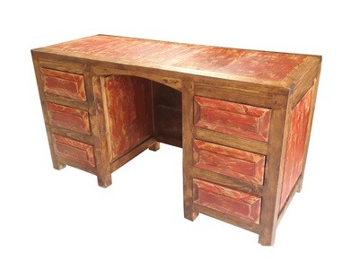 Crusaders Rustic Red Washed Office Desk