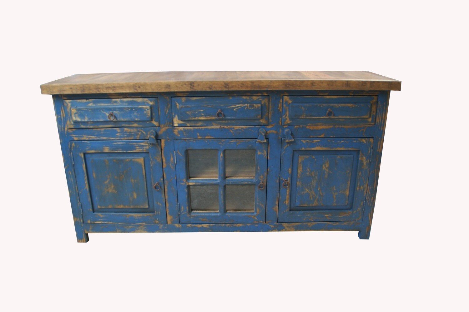 Bryson Rustic Weathered Blue Bathroom Vanity