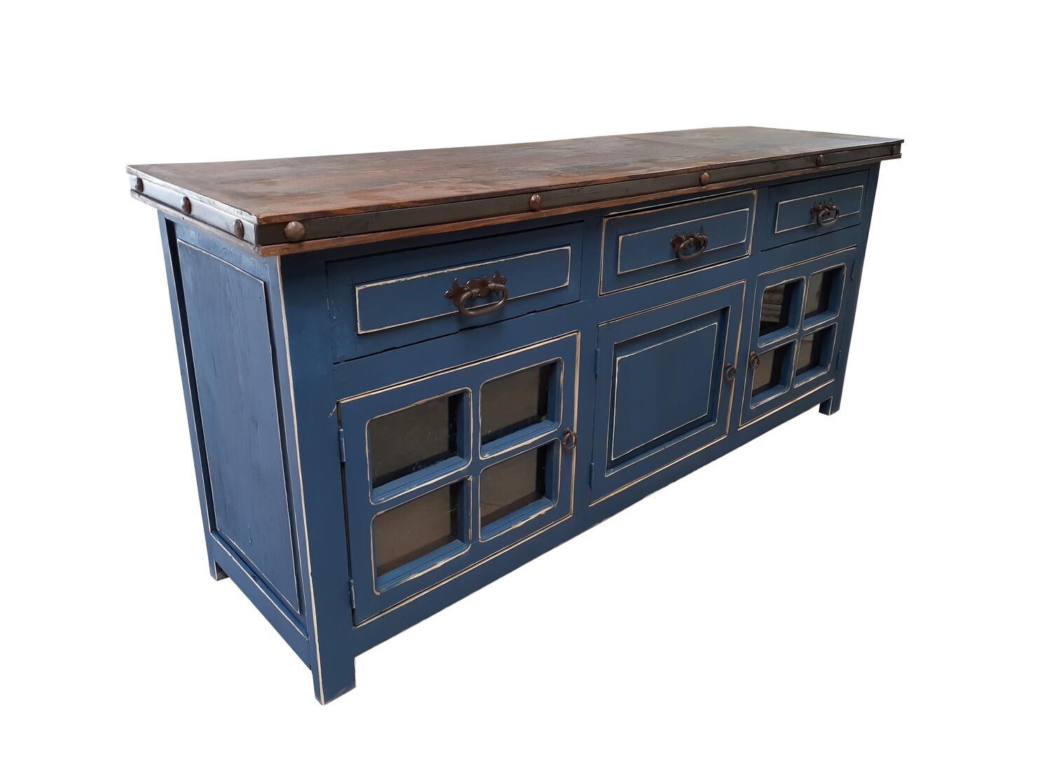 Bryson Rustic Blue Bathroom Vanity
