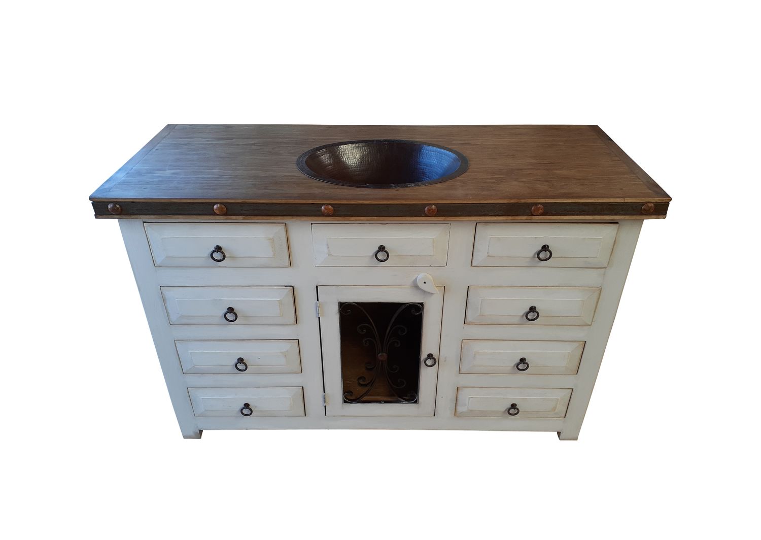 Saint Andrew White Washed Bathroom Vanity