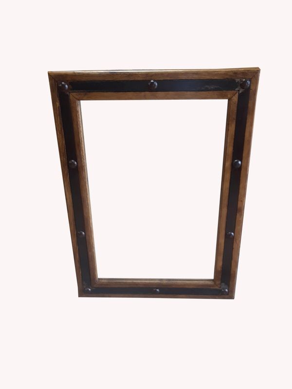 Mirror Metal Band reclaimed wood