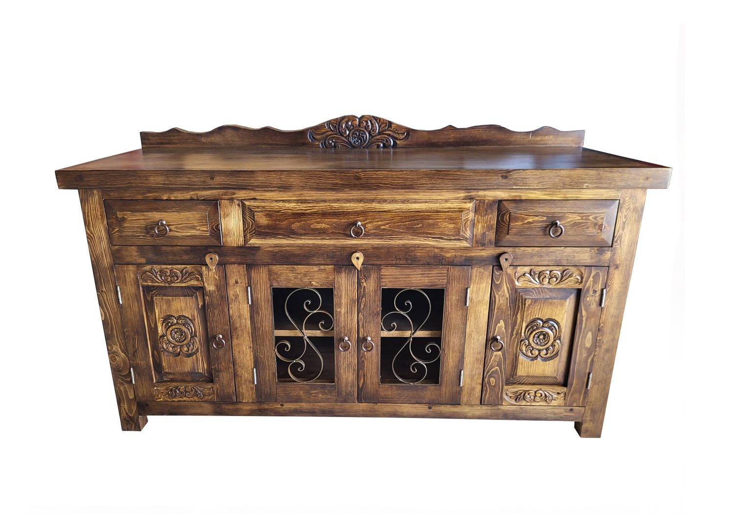 Anderson Carved Rustic Bathroom Vanity