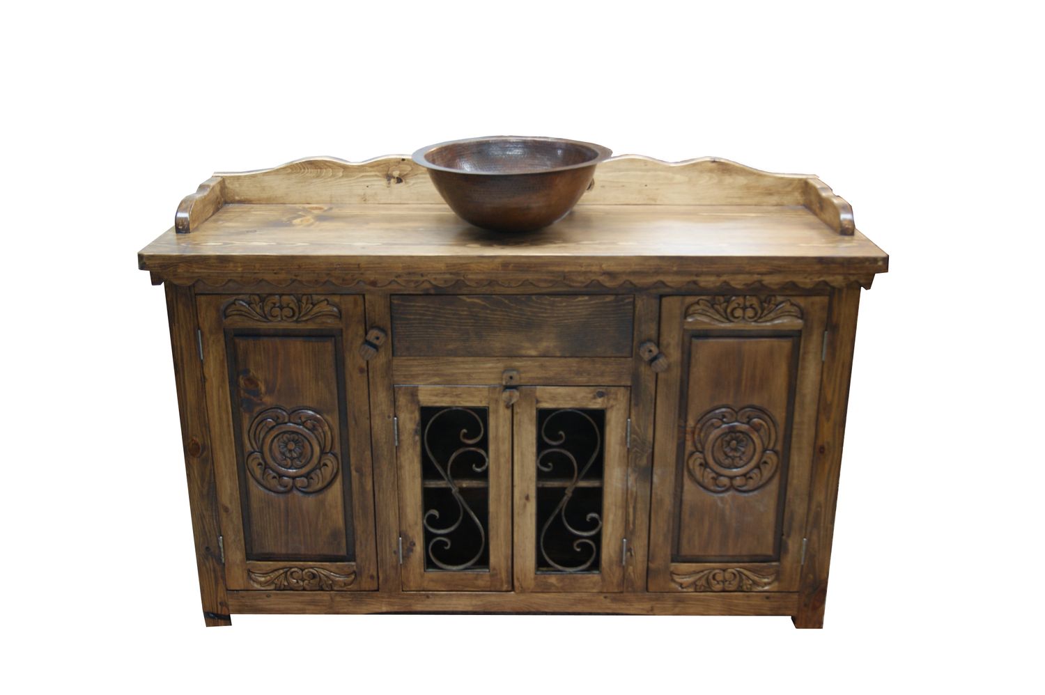 Anderson Carved Rustic Bathroom Vanity