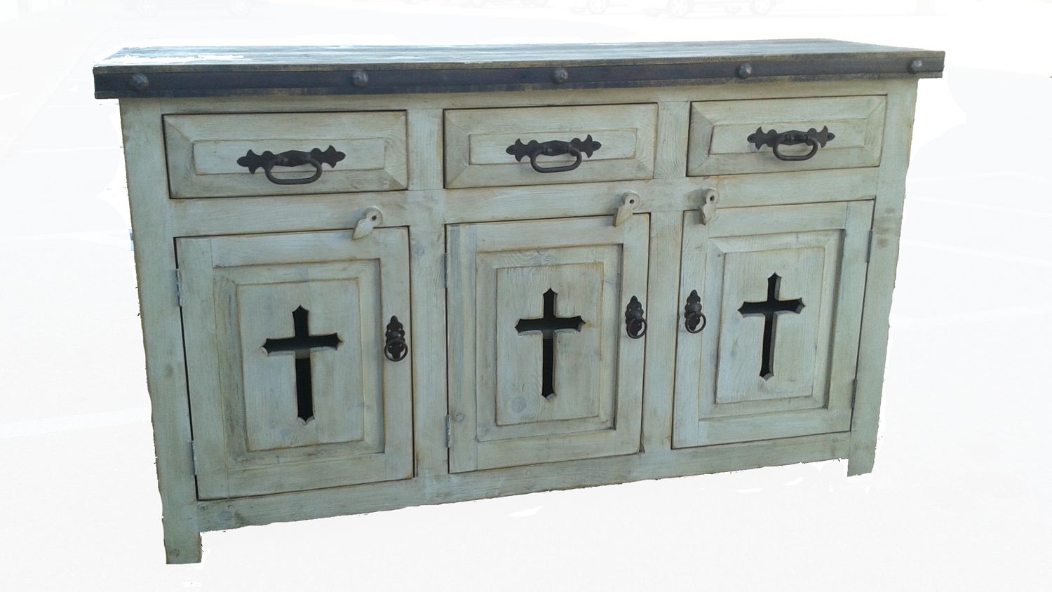 Templar Rustic Bathroom Vanity White Washed