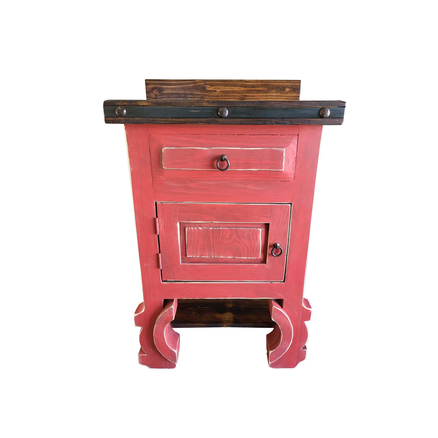 Delano Red Rustic Bathroom Vanity