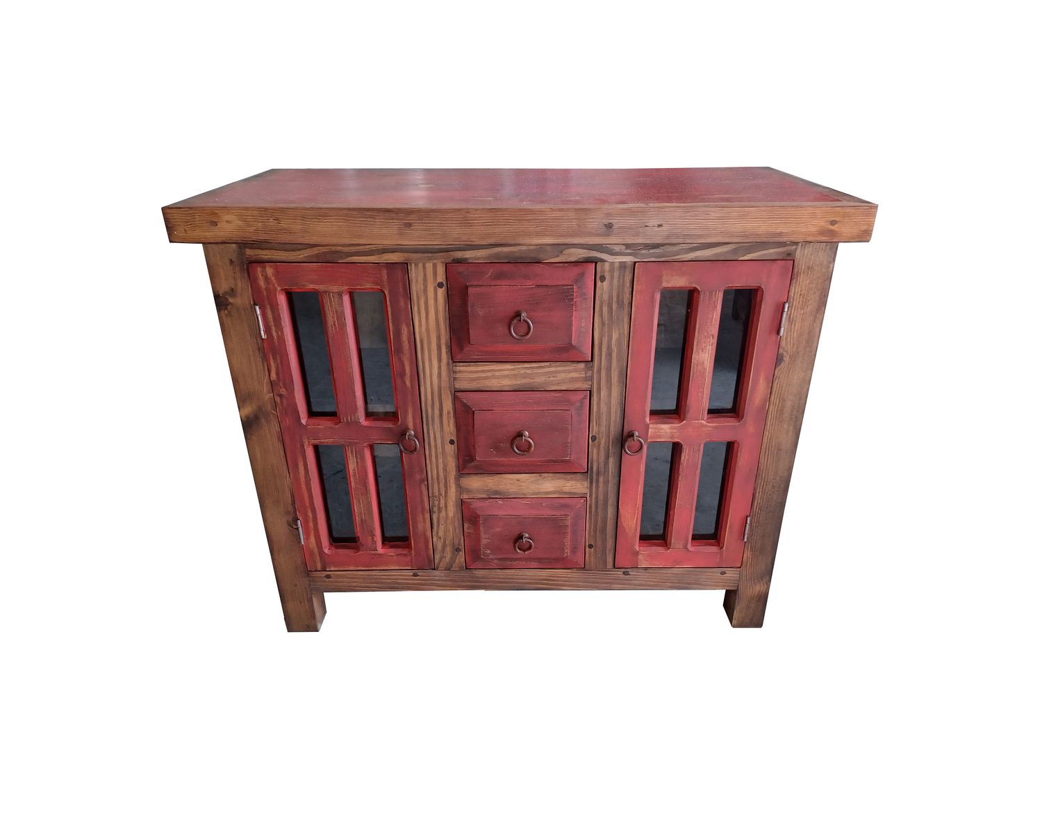 San Marcial Red Washed Bathroom Vanity