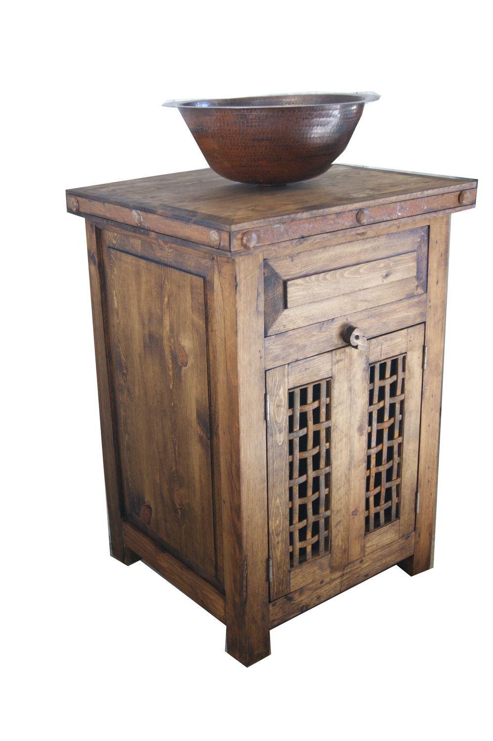Rustic Reclaimed Wood Dungeon Door Bathroom Vanity