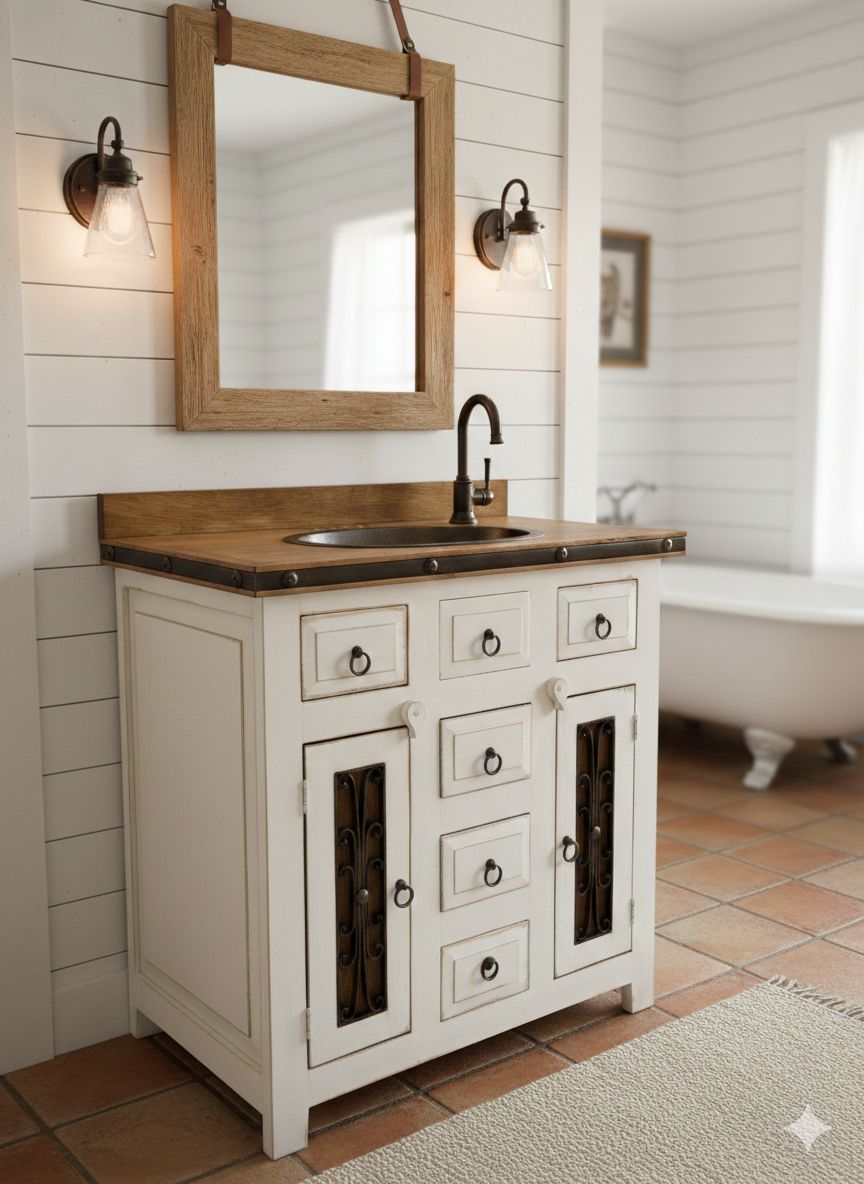 Saint Andrew Rustic Bathroom Vanity
