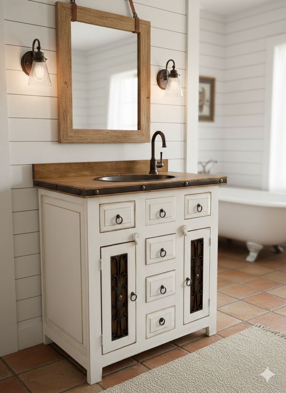 Saint Andrew Rustic Bathroom Vanity