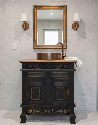 Shipwreck Blackwashed Single Sink Bathroom Vanity