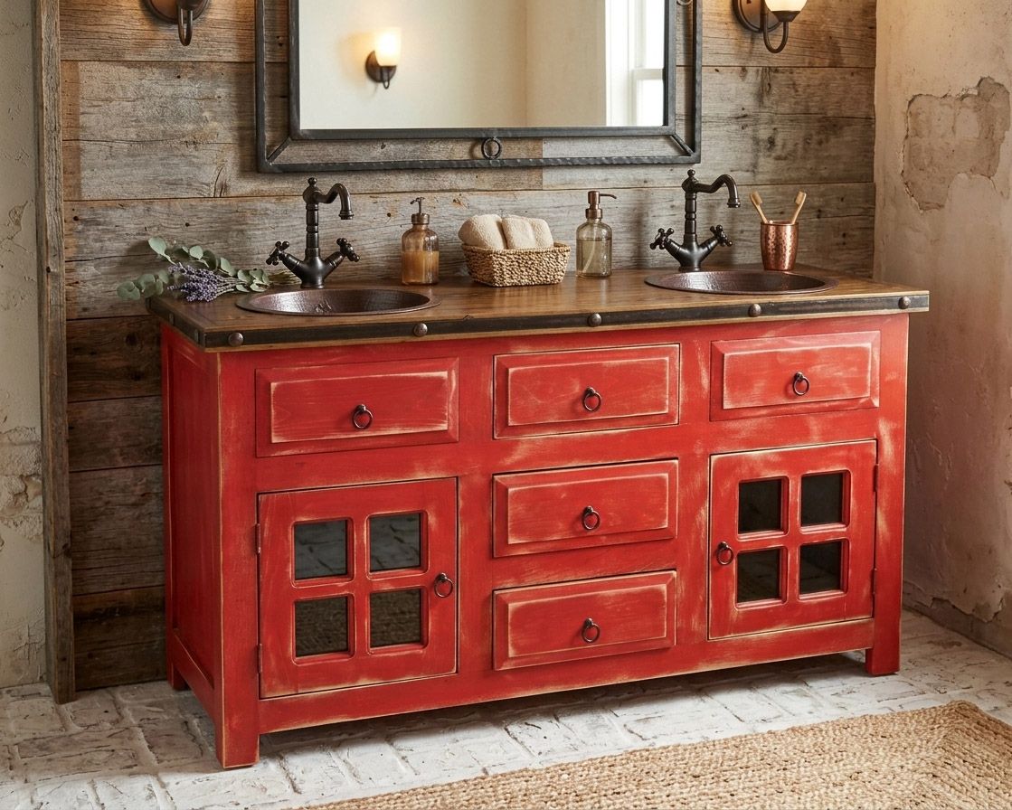 Imperial Rustic Bathroom Vanity