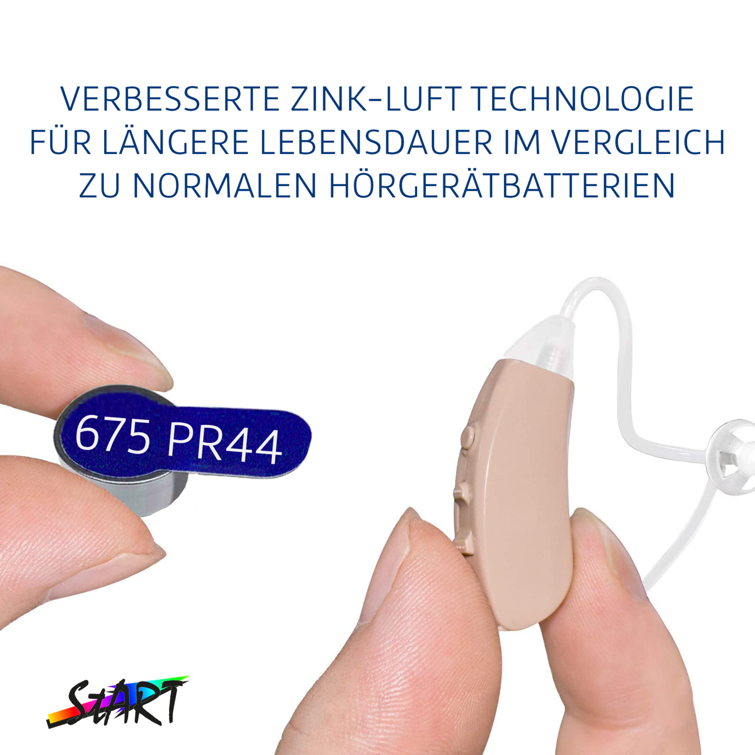Probepack 6 Batterien für Hörgeräte - Typ A675 - 1.45V - 550mAh - PR44