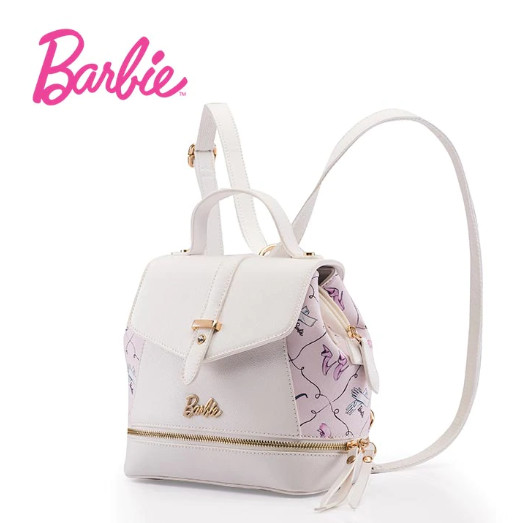 Bolsa Mochila Barbie Blanco Rosa E00