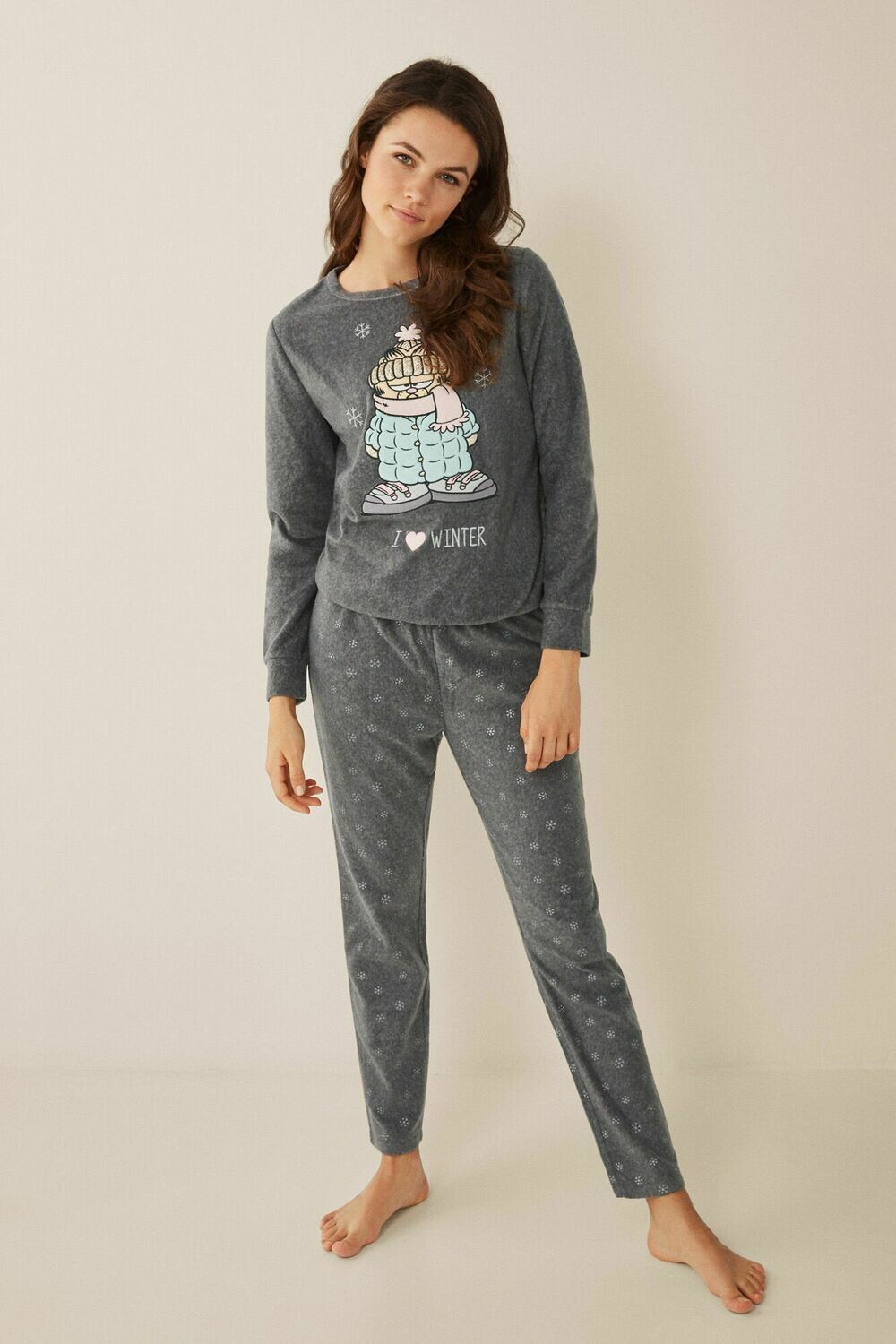Pants Pijama Garfield Largo Invierno