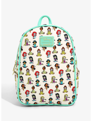 Bolsa Mochila Princesas Disney Chibi Kawaii