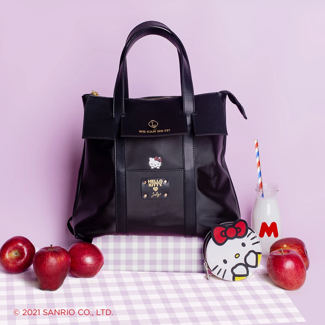 Bolsa Mochila Hello Kitty Negra 2021