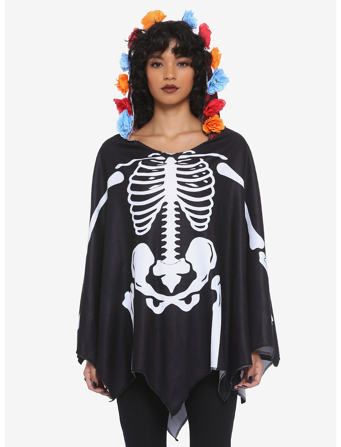 Poncho Halloween Esqueleto