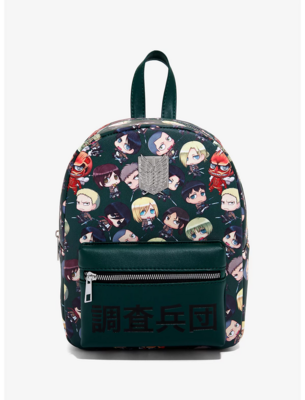 Bolsa Mochila Ataque Titanes Chibi