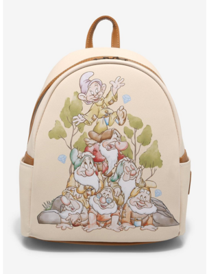 Bolsa  Mochila Blanca Nieves Enanos