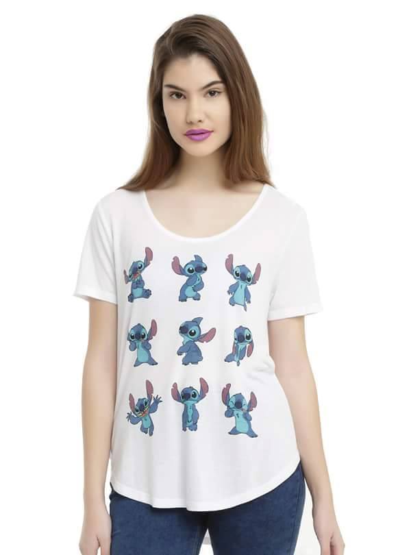 Playera lilo y stitch Blanca