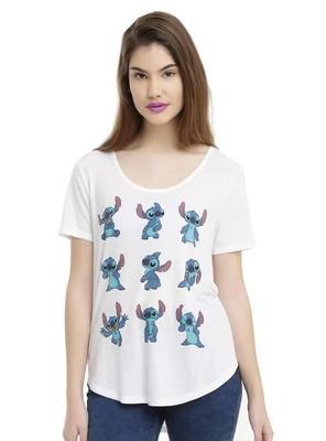 Playera lilo y stitch Blanca