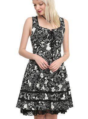 Vestido Alicia Negro Blanco