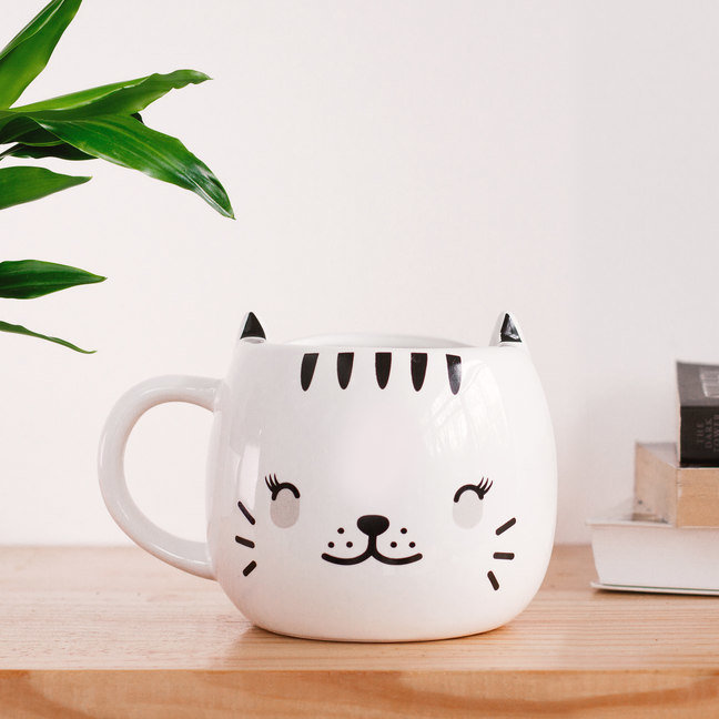 Taza Cambia Gatito Feliz