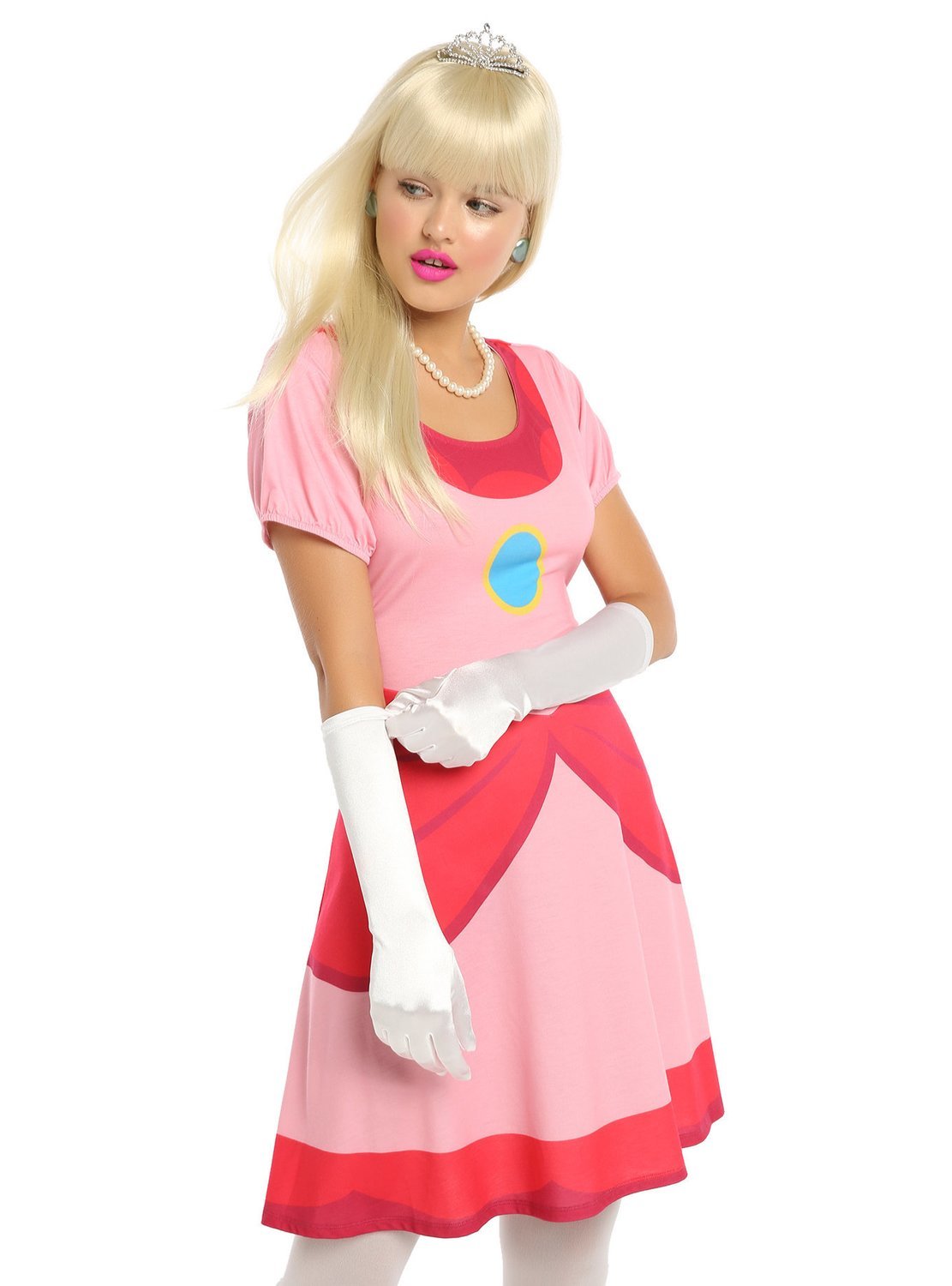 Vestido Cosplay Princesa Peach
