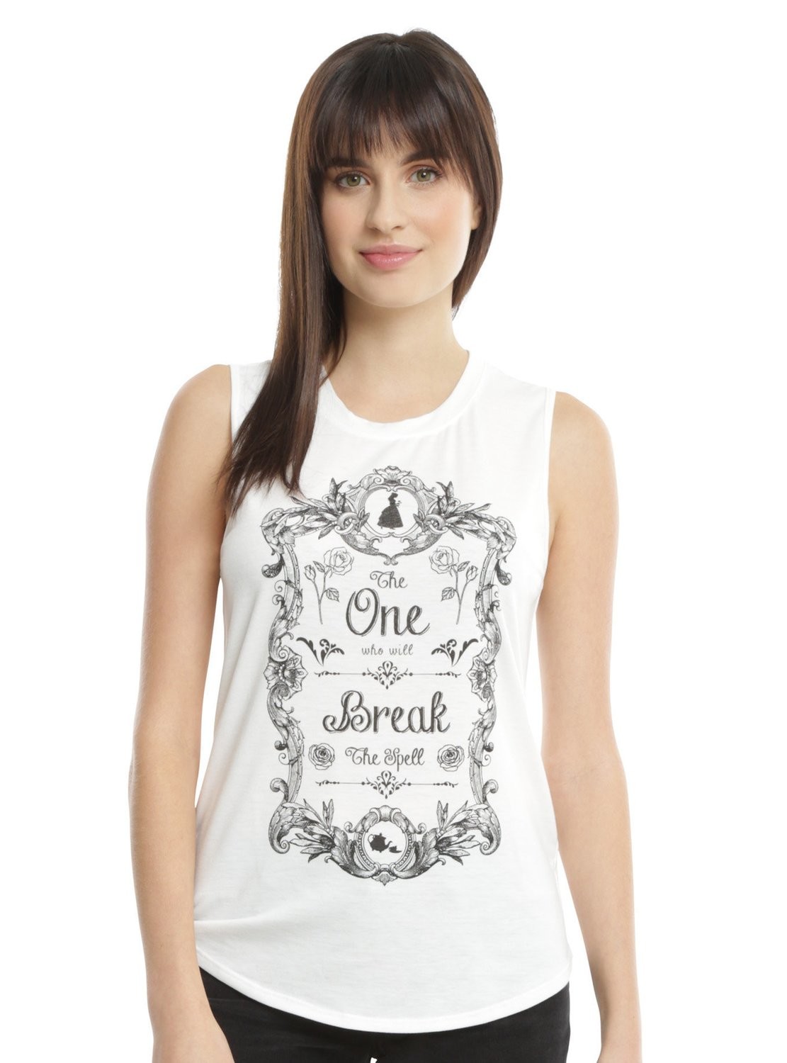 Playera Bella y Bestia Blanca