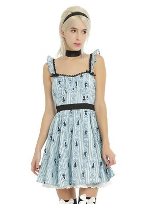 Vestido Alicia Azul y Blanco