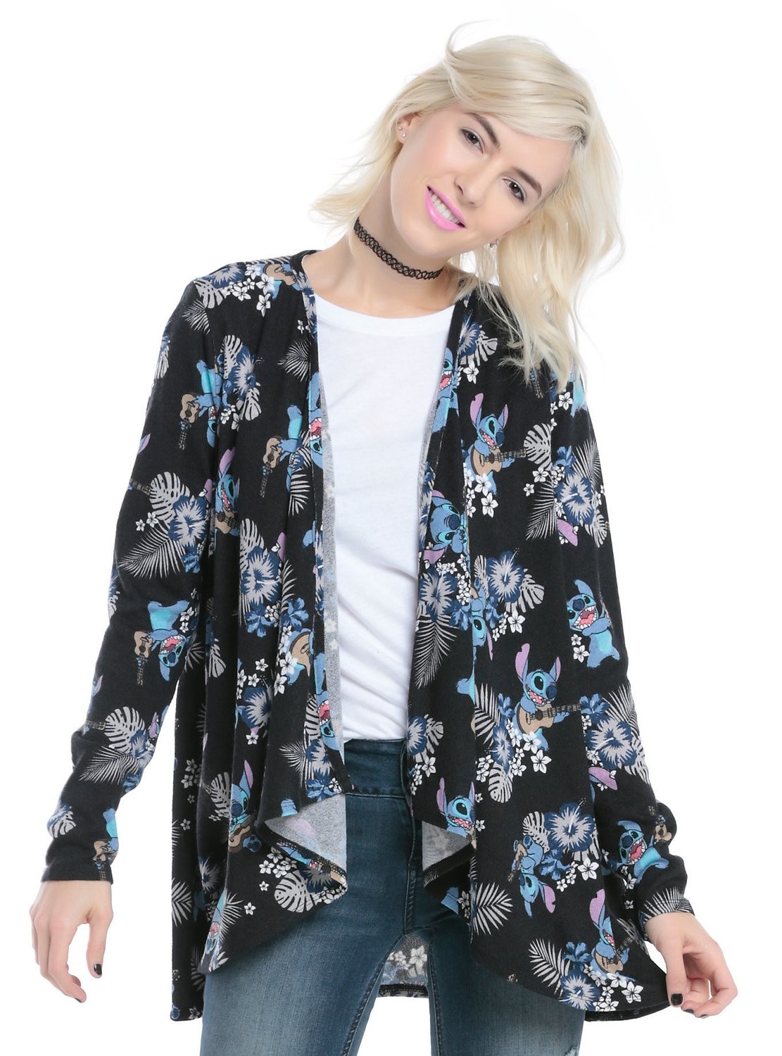 Cardigan Lilo y Stitch Flores